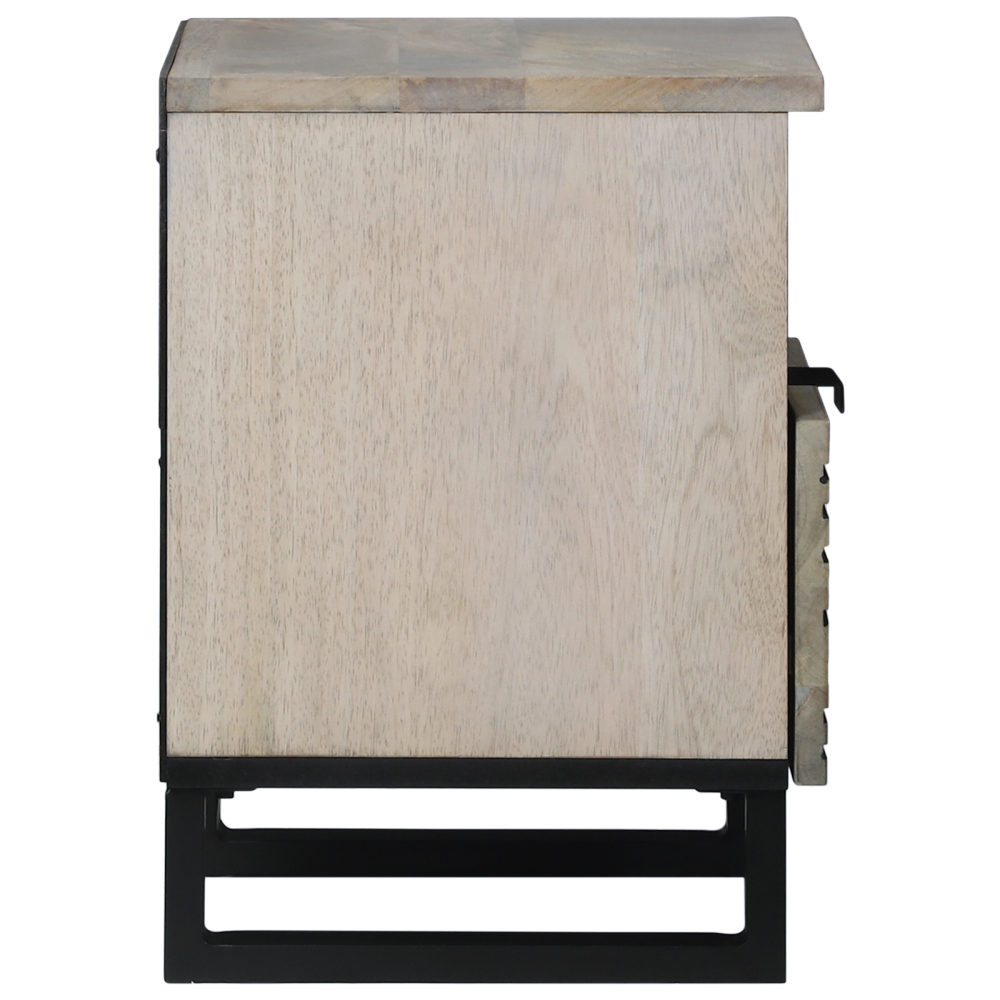 Produktbild för Nattduksbord 2 pcs Vit 40 x 33 x 46 cm Konstruerat trä