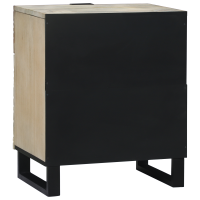 Produktbild för Nattduksbord Vit 50 x 33 x 60 cm Konstruerat trä
