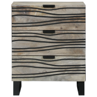 Produktbild för Nattduksbord Vit 50 x 33 x 62 cm Konstruerat trä