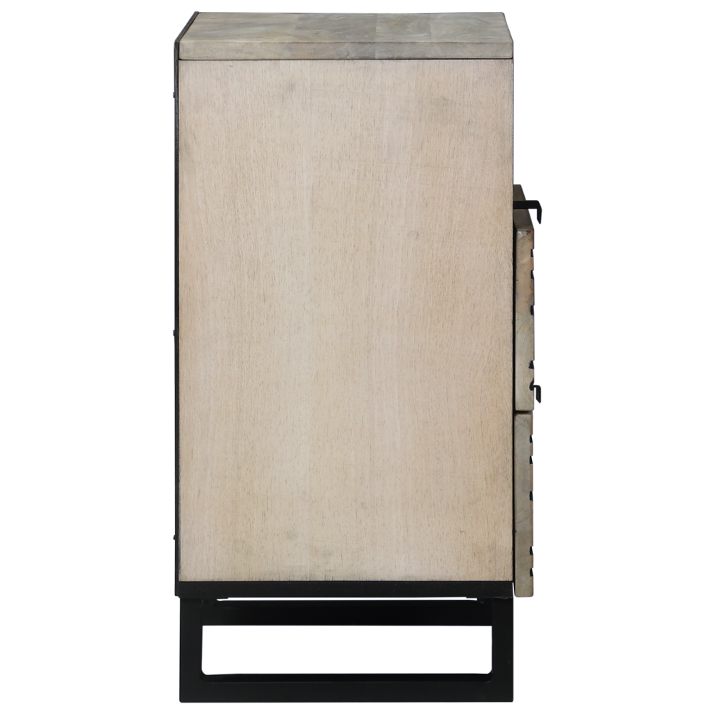 Produktbild för Nattduksbord Vit 50 x 33 x 62 cm Konstruerat trä