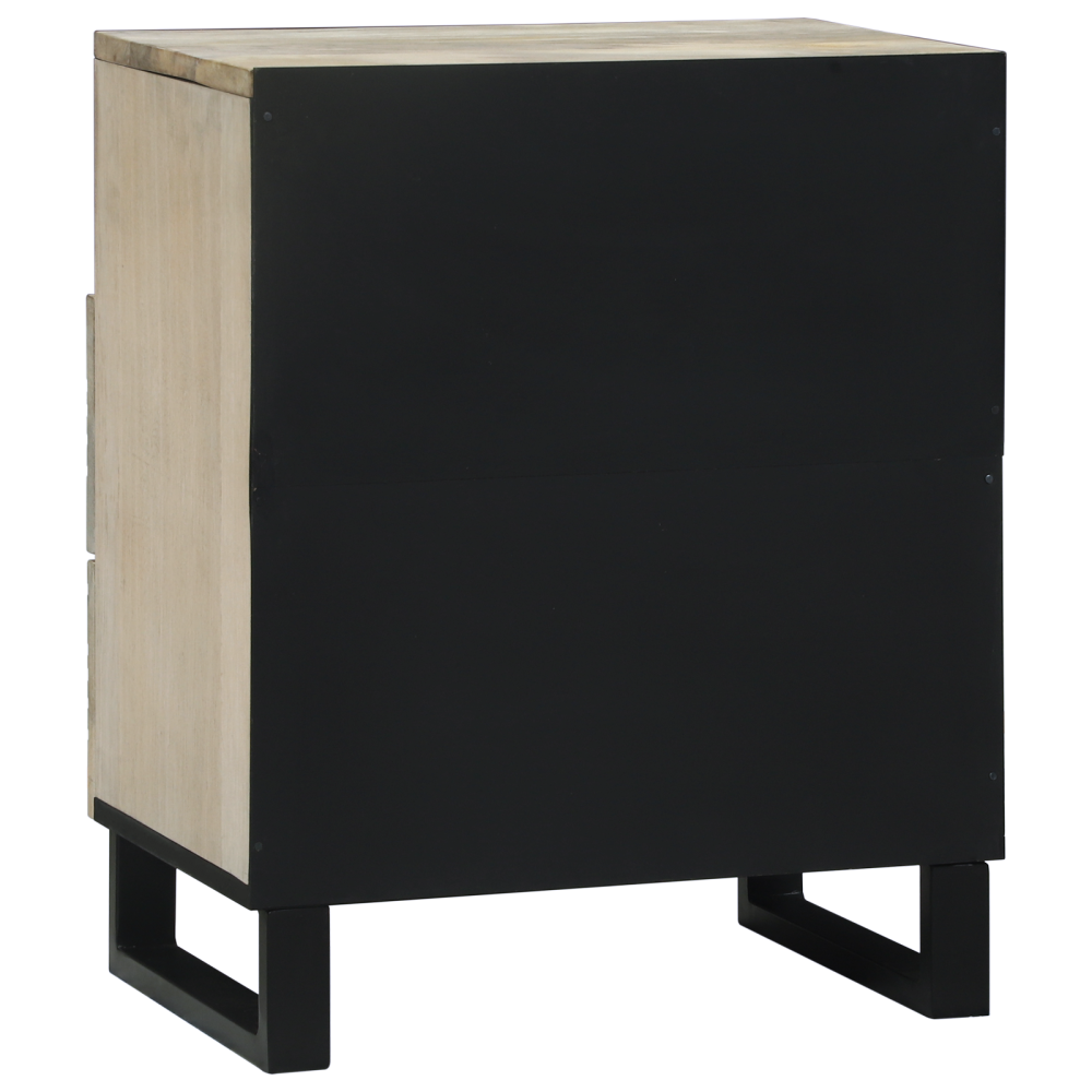 Produktbild för Nattduksbord Vit 50 x 33 x 62 cm Konstruerat trä