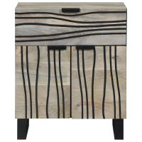 Produktbild för Nattduksbord Vit 50 x 33 x 60 cm Konstruerat trä