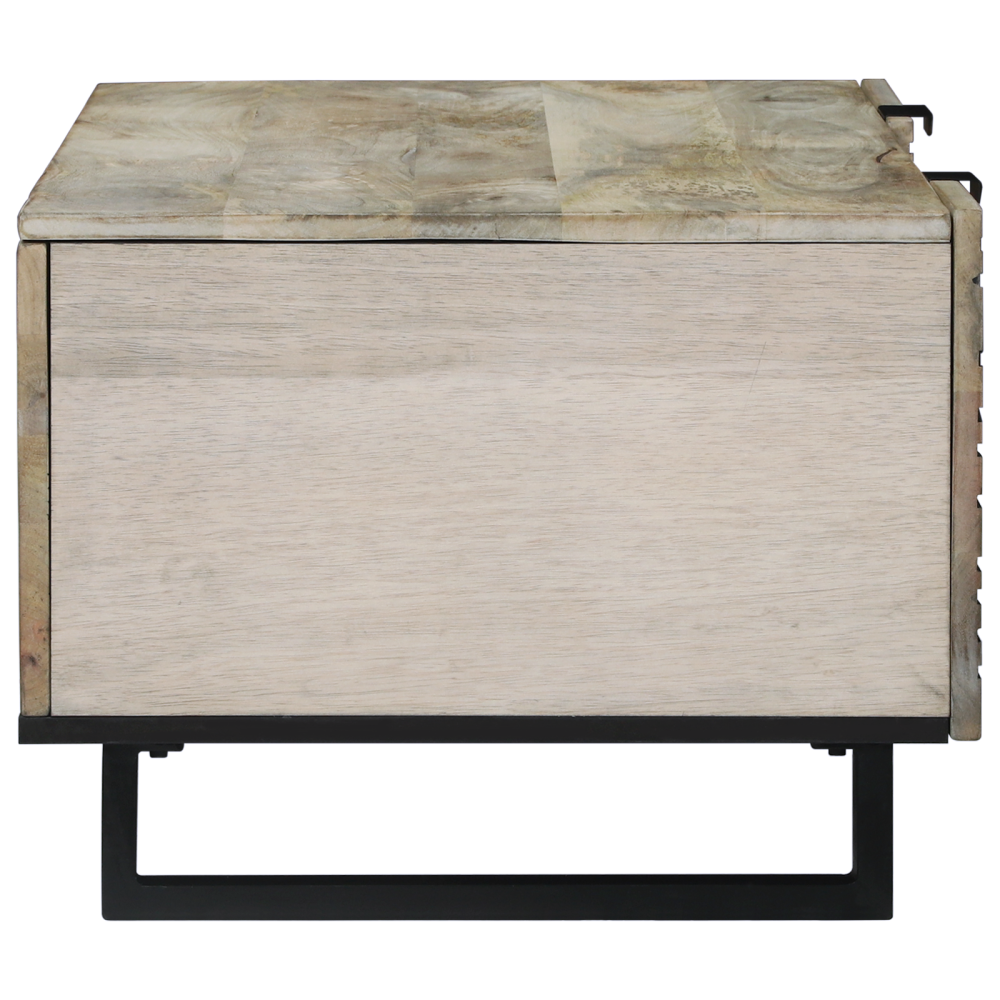 Produktbild för Kaffeebord Vit 100 x 54 x 40 cm Konstruerat trä