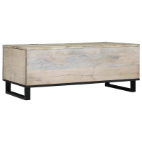 Produktbild för Kaffeebord Vit 100 x 54 x 40 cm Konstruerat trä