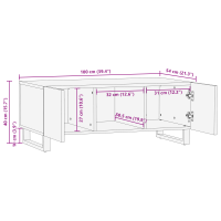Produktbild för Kaffeebord Vit 100 x 54 x 40 cm Konstruerat trä