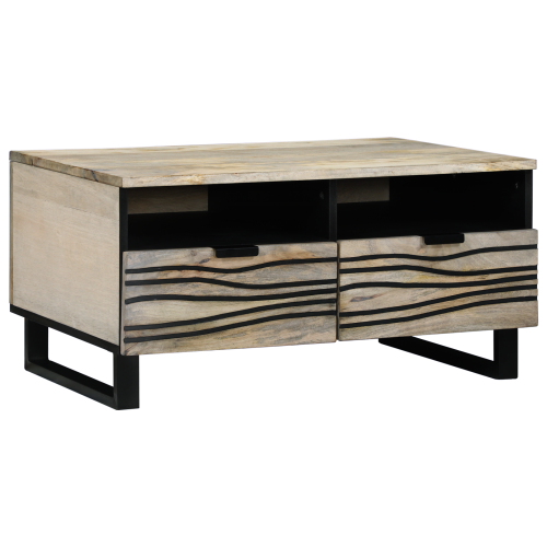 vidaXL Kaffeebord Vit 80 x 54 x 40 cm Konstruerat trä