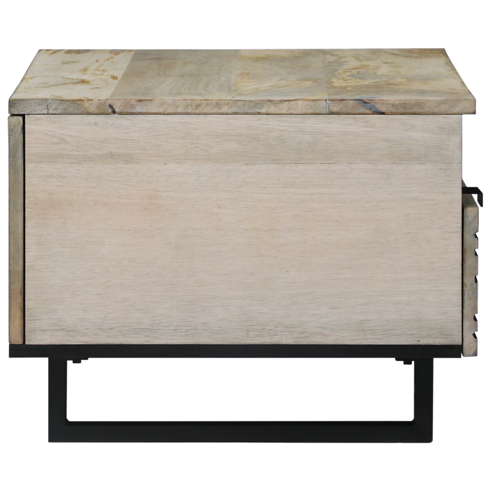Produktbild för Kaffeebord Vit 80 x 54 x 40 cm Konstruerat trä