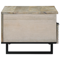 Produktbild för Kaffeebord Vit 80 x 54 x 40 cm Konstruerat trä