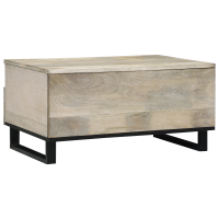 Produktbild för Kaffeebord Vit 80 x 54 x 40 cm Konstruerat trä