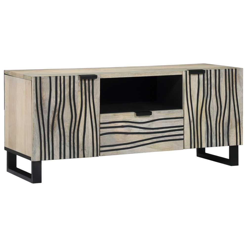 Produktbild för TV Enheter med låda Vit 105 x 33 x 46 cm Konstruerat trä