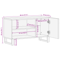 Produktbild för TV Enheter Vit 80 x 33 x 46 cm Konstruerat trä