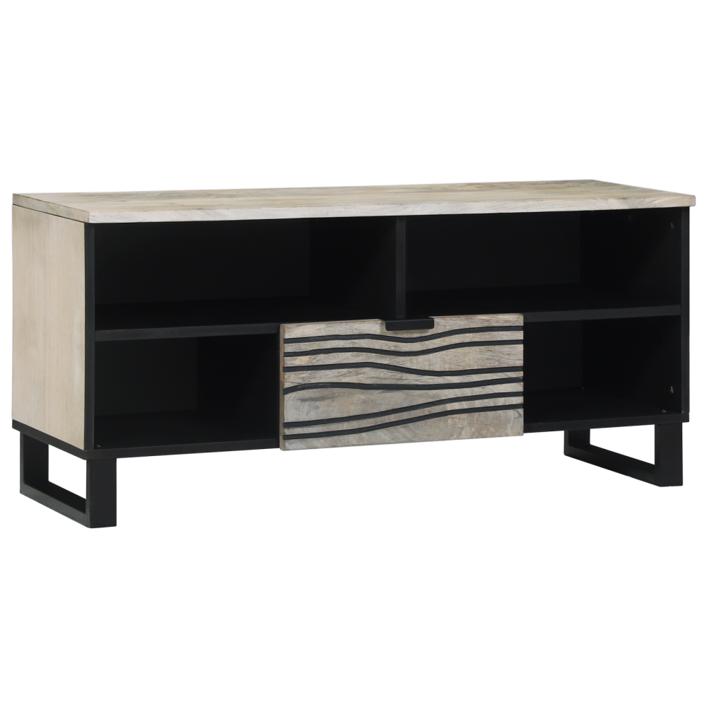 Produktbild för TV Enheter med låda Vit 105 x 33 x 46 cm Konstruerat trä