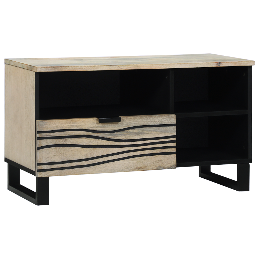 Produktbild för TV Enheter med låda Vit 80 x 33 x 46 cm Konstruerat trä