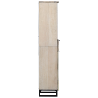 Produktbild för Badrumsskåp Vit 38 x 33 x 160 cm Konstruerat trä