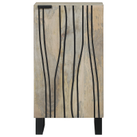 Produktbild för Skåp Vit 40 x 33 x 75 cm massivt mangoträ