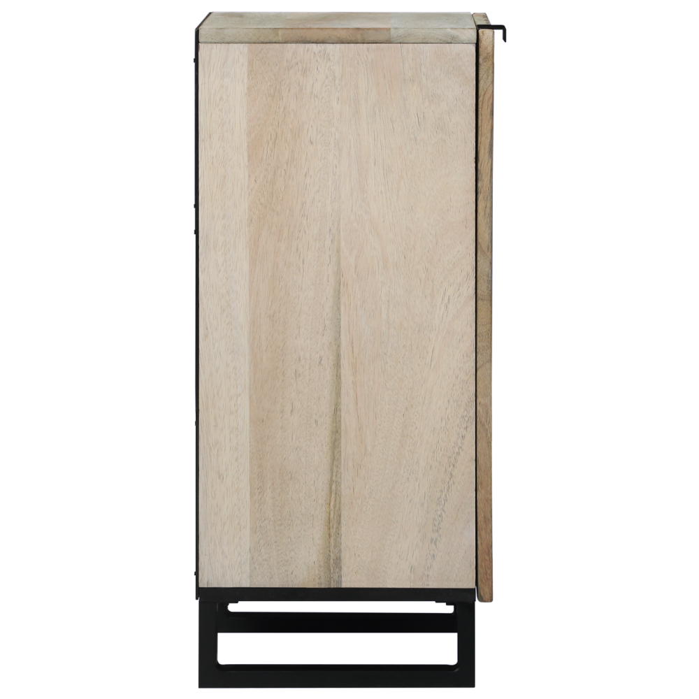 Produktbild för Skåp Vit 40 x 33 x 75 cm massivt mangoträ