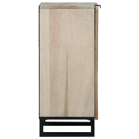 Produktbild för Skåp Vit 40 x 33 x 75 cm massivt mangoträ