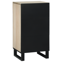 Produktbild för Skåp Vit 40 x 33 x 75 cm massivt mangoträ