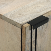 Produktbild för Skåp Vit 40 x 33 x 75 cm massivt mangoträ