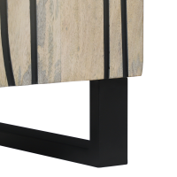 Produktbild för Skåp Vit 40 x 33 x 75 cm massivt mangoträ