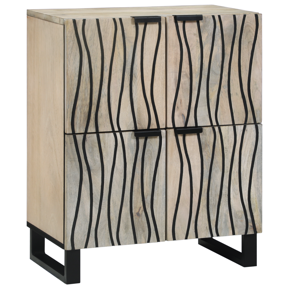 Produktbild för Medielagringsskåp och hyllor Vit och svart 60 x 33 x 75 cm