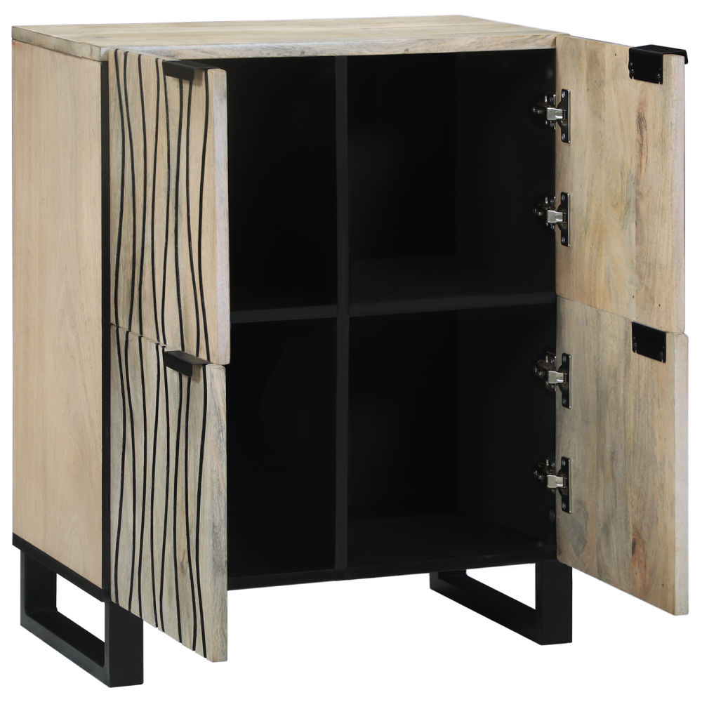 Produktbild för Medielagringsskåp och hyllor Vit och svart 60 x 33 x 75 cm
