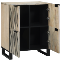 Produktbild för Medielagringsskåp och hyllor Vit och svart 60 x 33 x 75 cm