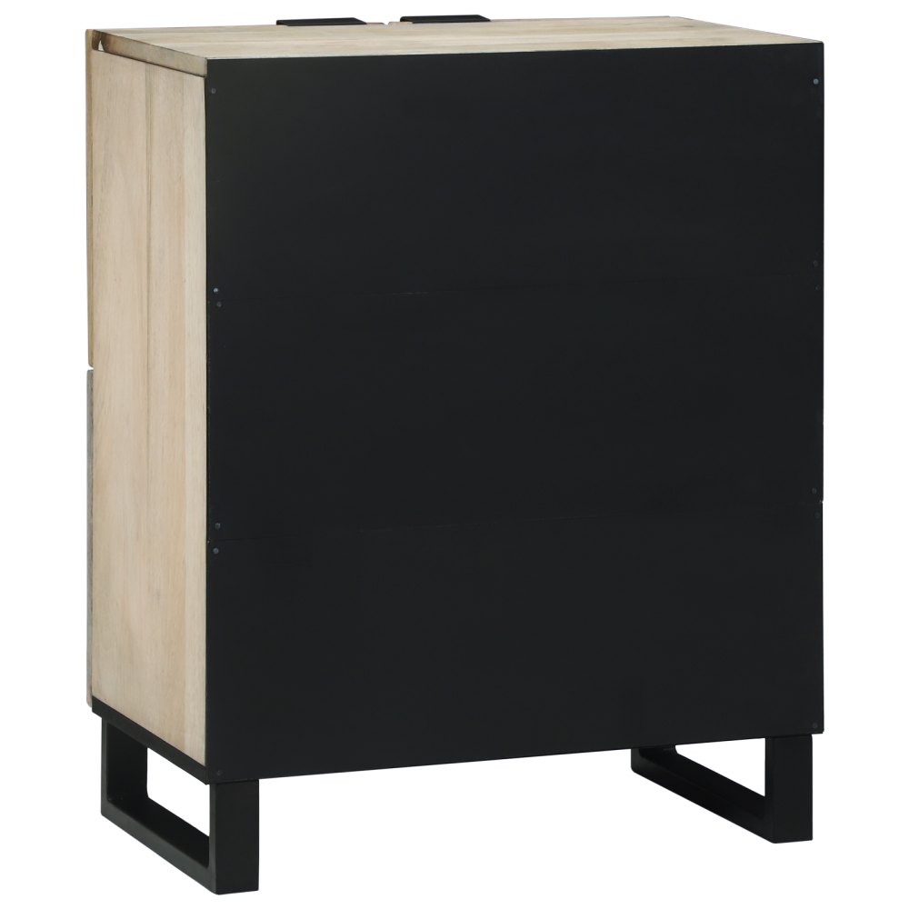 Produktbild för Medielagringsskåp och hyllor Vit och svart 60 x 33 x 75 cm