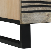 Produktbild för Sideboard Vit 80 x 33 x 75 cm massivt mangoträ