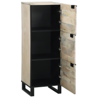Produktbild för Medielagringsskåp och hyllor Vit och svart 40 x 33 x 110 cm