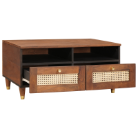 Produktbild för Kaffeebord med låda 80 x 54 x 40 cm Massivt mangoträ
