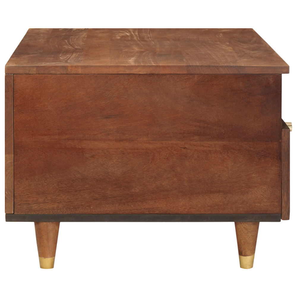 Produktbild för Kaffeebord med låda 80 x 54 x 40 cm Massivt mangoträ