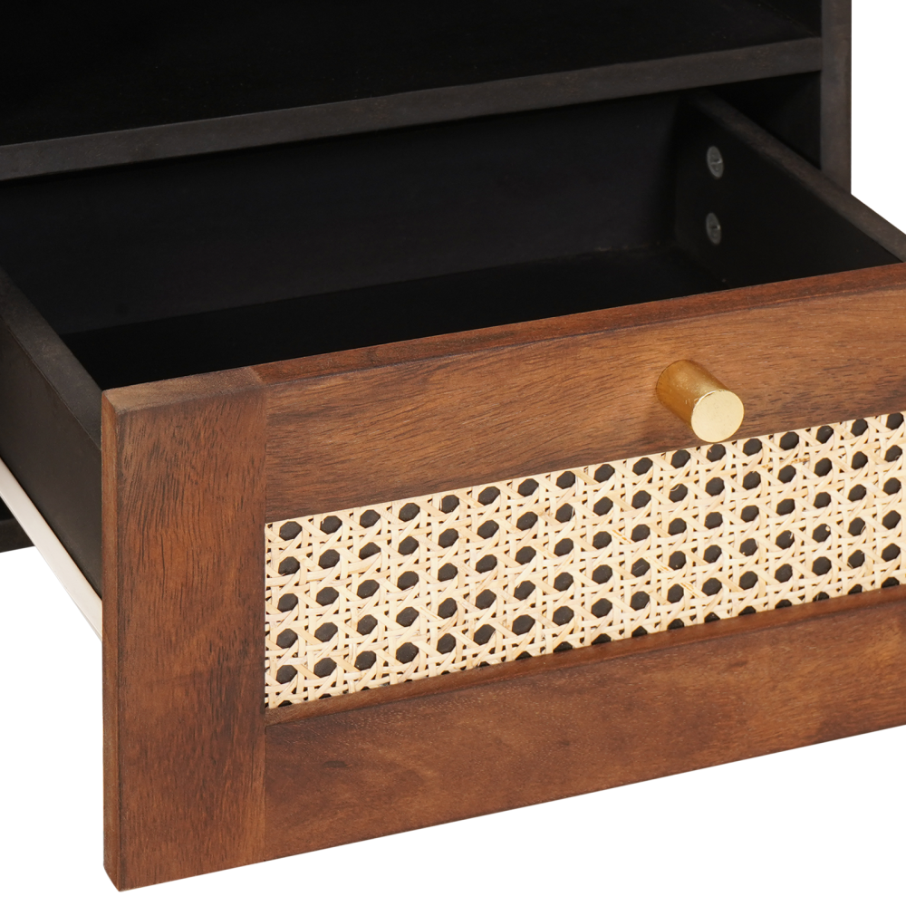 Produktbild för Kaffeebord med låda 80 x 54 x 40 cm Massivt mangoträ