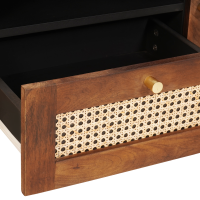 Produktbild för TV-skåp med låda Brun 105 x 33,5 x 46 cm Massivt mangoträ