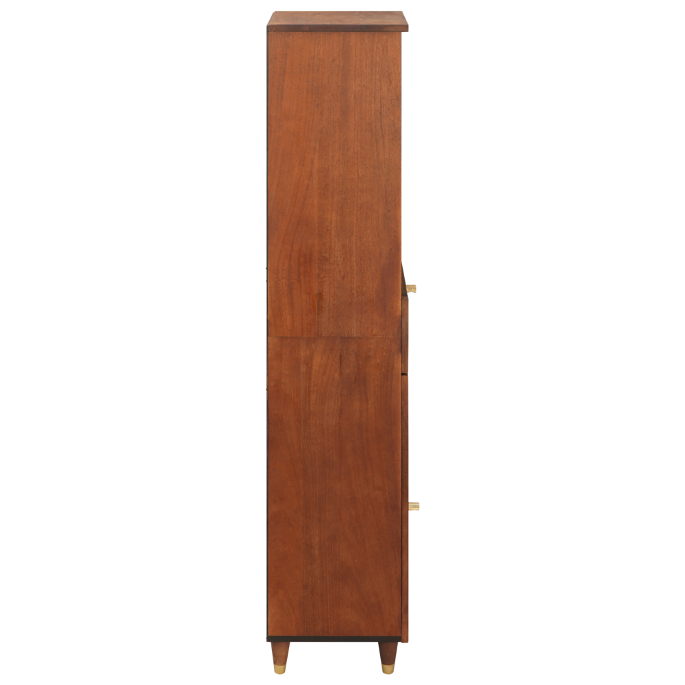 Produktbild för Sideboard med låda Brun 38 x 33,5 x 160 cm Massivt mangoträ