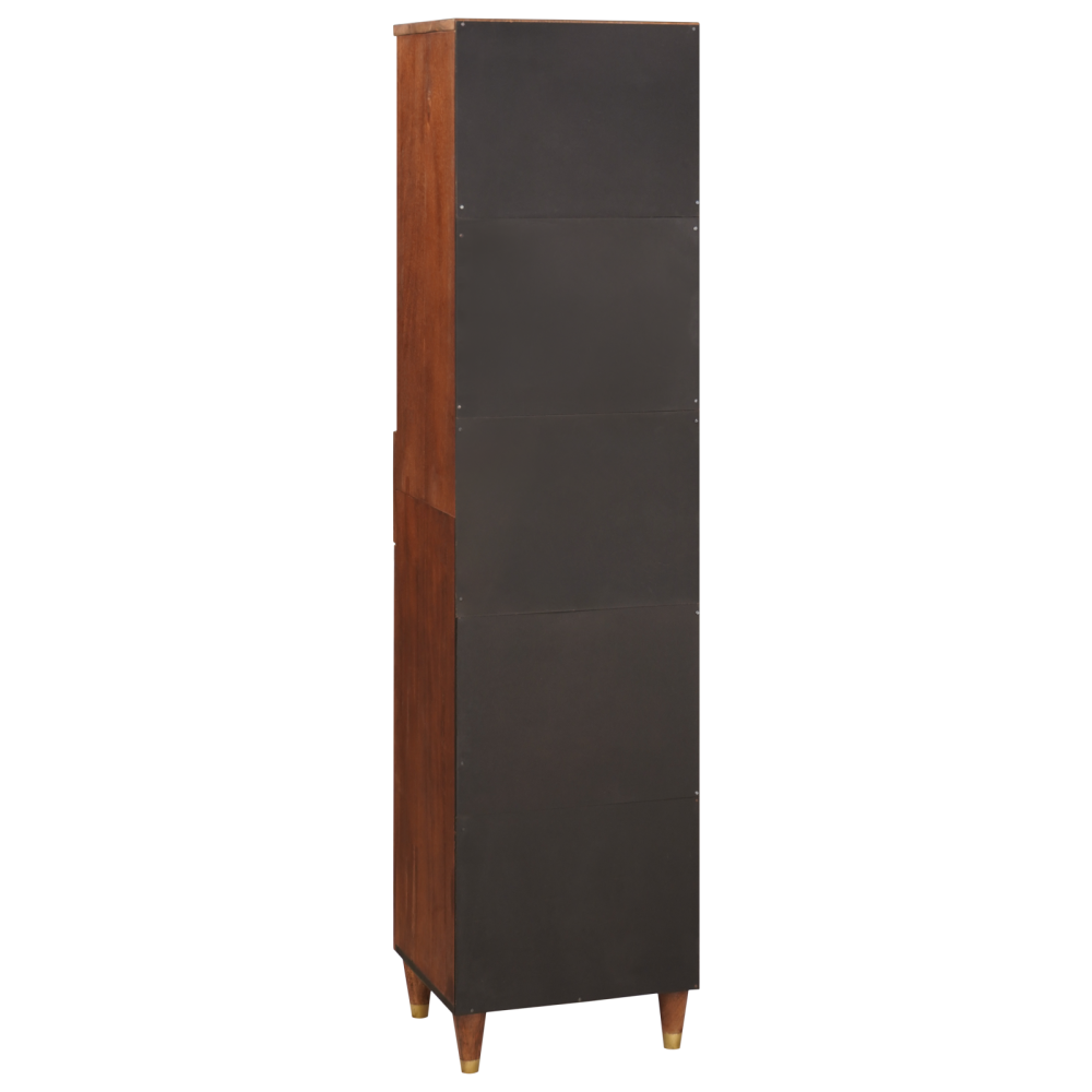 Produktbild för Sideboard med låda Brun 38 x 33,5 x 160 cm Massivt mangoträ