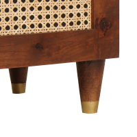 Produktbild för Sideboard med låda Brun 38 x 33,5 x 160 cm Massivt mangoträ