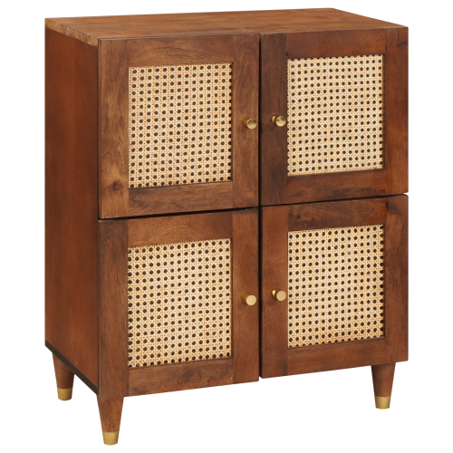vidaXL Sideboard Brun 60 x 33,5 x 75 cm Massivt mangoträ