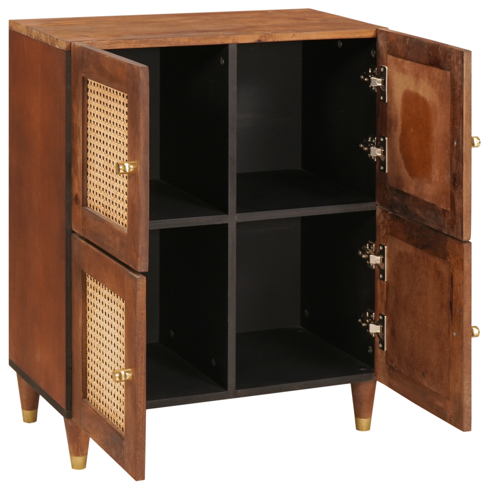 Produktbild för Sideboard Brun 60 x 33,5 x 75 cm Massivt mangoträ