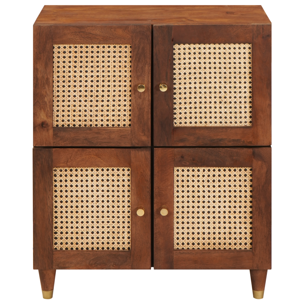 Produktbild för Sideboard Brun 60 x 33,5 x 75 cm Massivt mangoträ