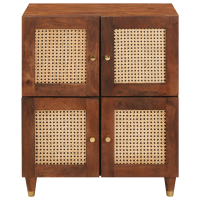 Produktbild för Sideboard Brun 60 x 33,5 x 75 cm Massivt mangoträ