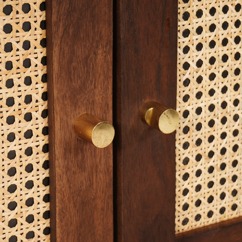 Produktbild för Sideboard Brun 60 x 33,5 x 75 cm Massivt mangoträ