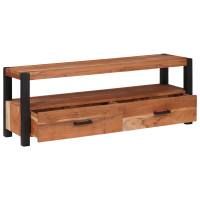 Produktbild för TV-skåp med låda med hylla Brun 110 x 30 x 40 cm massivt akacia