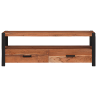 Produktbild för TV-skåp med låda med hylla Brun 110 x 30 x 40 cm massivt akacia