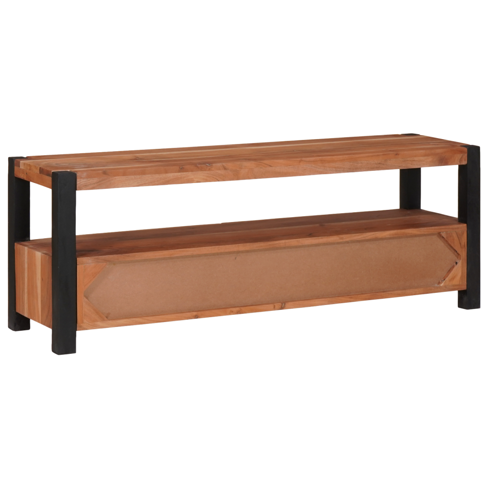 Produktbild för TV-skåp med låda med hylla Brun 110 x 30 x 40 cm massivt akacia
