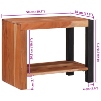 Produktbild för Hyllsystem Brun 50 x 30 x 40 cm Massivt Akaciaträ