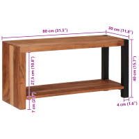 Produktbild för Hyllsystem Brun 80 x 30 x 40 cm Massivt Akaciaträ