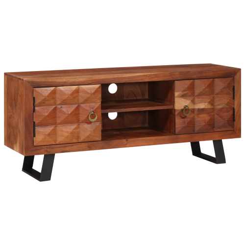 vidaXL TV-skåp med hylla honungsbrun 112 x 30 x 48 cm massivt akacia