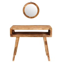 Produktbild för Smyckebord med lagring Brun 90 x 76 x 45 cm Massivt mangoträ