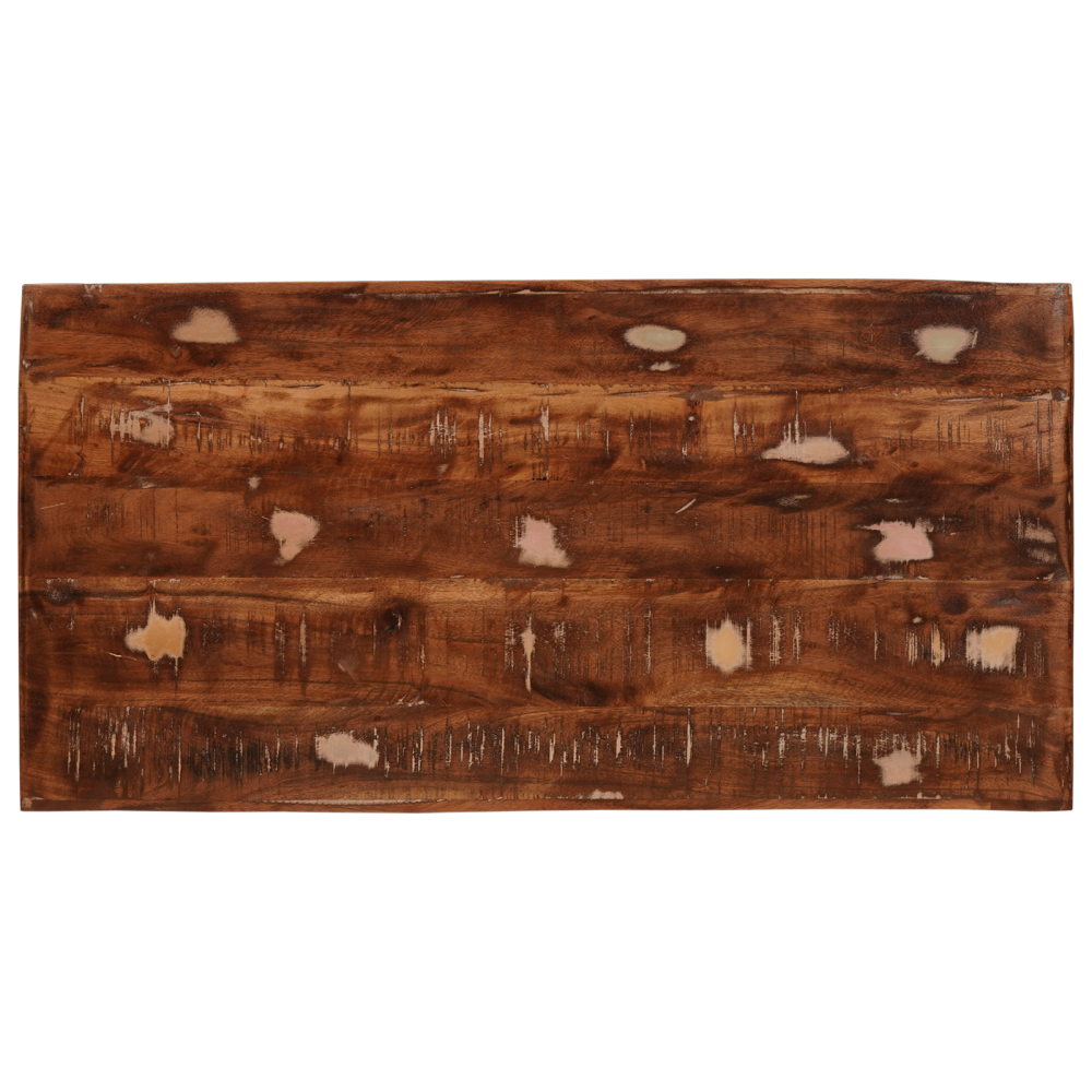 Produktbild för Smyckebord med spegel Brun 90 x 76 x 45 cm Solid återvunnen trä